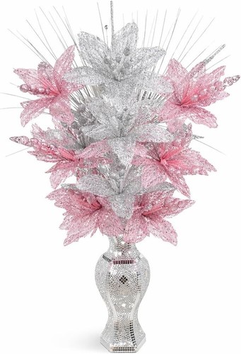 Pink silver artificial - pink,