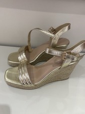 Gold Sandles Size 5 Eu 38