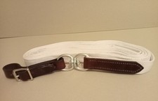 White web Lunge Rein / Line  25ft Long