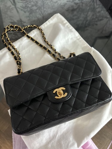 Chanel caviar leather gold - leather,