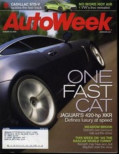 AutoWeek Magazine August 28, 2006 Jaguar 420-hp XKR, Cadillac STS-V