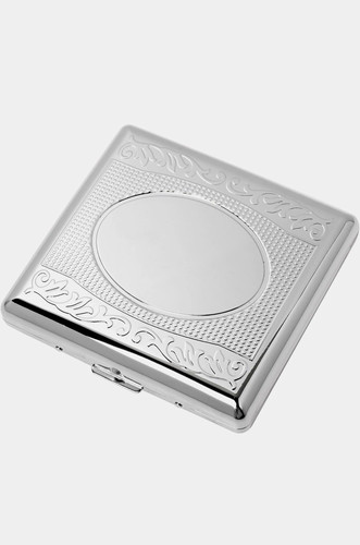 Metal cigarette case engraved - metal,