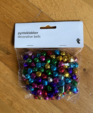 Mini Multicoloured Jingle Bells Decorative Christmas Craft Flying Tiger BNIB