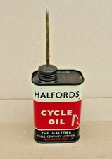 Vintage Halfords Cycle Oil Tin Can Automobilia Collectors (253)