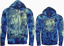 Tie Dye Hoodie Zip Up Wolves