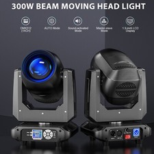 300W RGBW LED Moving Head Beam Lights 18Prism 14Gobo Zoom Stage DJ Disco Light