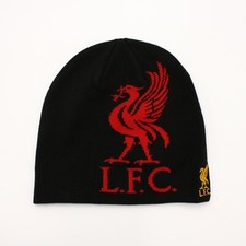 Official Liverpool FC Oversized Liverbird Beanie Black - Adult