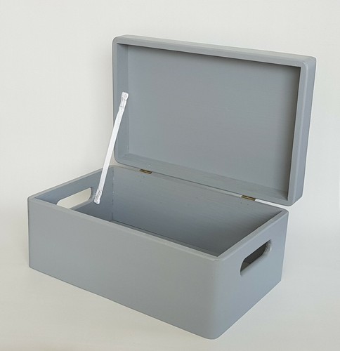 Wooden gray box storage - box,