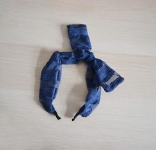 Navy Blue Ribbon Bow Stripy Pattern Transparent Cute Nautical Korean Headband