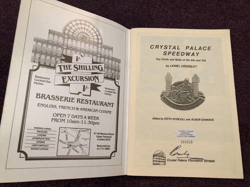 Speedway book crystal palace - book,
