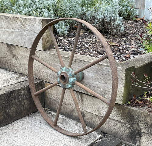 Vintage cast iron cart - iron, 25"