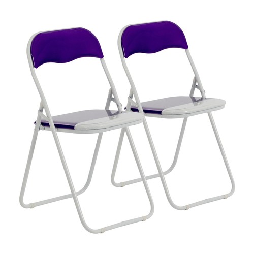 Coloured padded folding chairs - coloured,