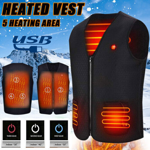 Electric usb heated vest - heated,