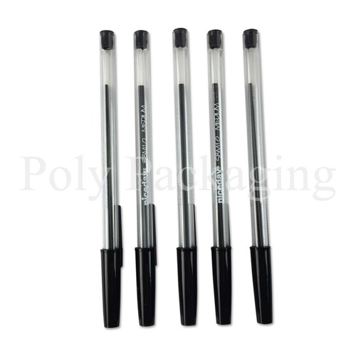 Black ballpoint pens - black,