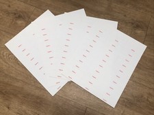 4 x Sheets of 30 Perforated