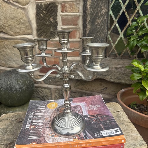 Large metal candlestick - metal,