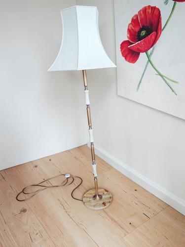 Vintage floor lamp - lamp, onyx
