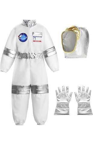 Astronaut costume unisex white - costume,