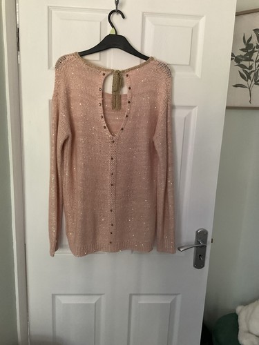 Longline apricot lurex knitted - lurex,