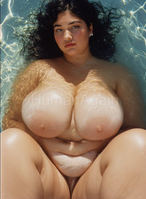 Nude Vintage Style Curvy BBW