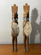 Pair of vintage wooden hand