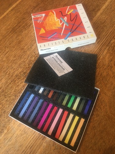 Box set oil pastels crayons - box,