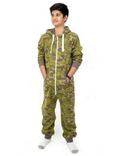 New Unisex Kids Girls Boys Aztec Fleece Jumpsuit Playsuit 2-13 Years 