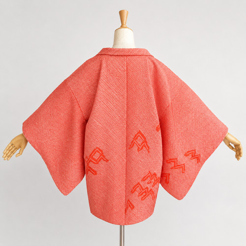 Haori jacket orange silk - |,