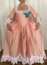 18th Century Marie Antoinette Dress Size 16 Peach Colour With Bag