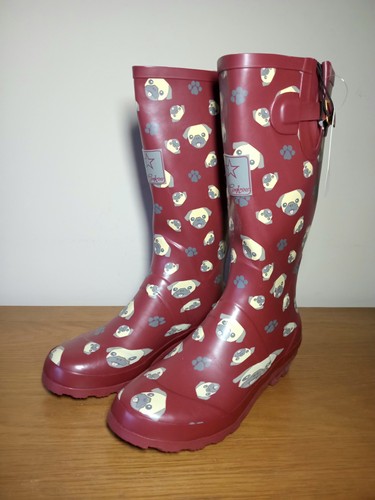 Hawkins pug dog print wellies - dog,
