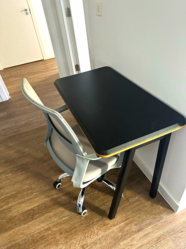 Black computer desk - black,