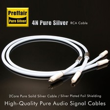 Pair 4N Pure Silver RCA Cable