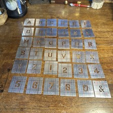 Aluminium Stencil Set A-Z 0-9