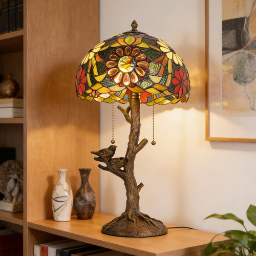 Tiffany stained glass bird - stained,