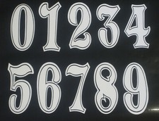 2 x ZERONINE BMX NUMBER DECALS Stickers Cycling Bike Custom Sizes Colours Frame