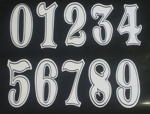 Zeronine bmx number decals - x,