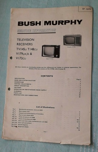 Bush murphy television models - television,