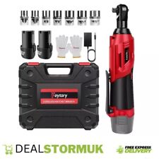 500Nm Electric Cordless Right Ratchet  Angle Wrench Power 2x Battery Kit