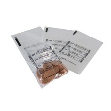 Pack Of 50 Clear Plastic Coin Bags for Sorted Change Bank Money Retail Use
