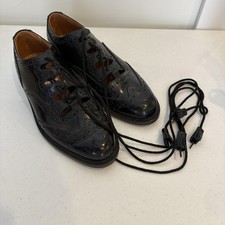 Atholl Gillie Brogues Shoes Men UK 6 Black Leather Highland Dress Oxford Made UK