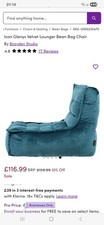 Icon Glenys Velvet Lounger Bean Bag Chair (3 available)