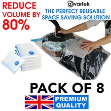 8PCS STRONG VACUUM STORAGE BAG SPACE SAVINGS SPACE SAVER BAGS VACUM BAG VACCUM