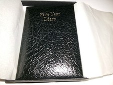 TOP QUALITY HAND MADE LEATHER BLACK FIVE YEAR DIARY