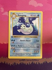 Pokemon Card Dewgong Shadowless 1st Edition Base Set Uncommon 25/102 Near Mint