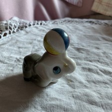 Vintage Circus White Elephant Small bone china Figurine 2” X 2.3"