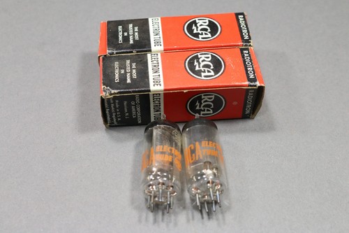 Pair vintage rca 5823 vacuum - vintage,