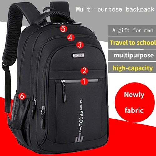 Black backpack rucksack large - backpack,
