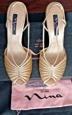 Nina Shoes Sz 10 Gold Wedding