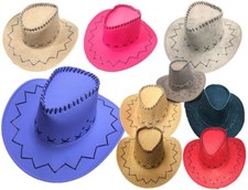 RETRO WESTERN COWBOY COWGIRL HAT BULL WHIP WILD WEST FANCY DRESS UNISEX COSTUME