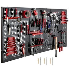 Wall Mounted Tool Peg Board Set Garage Storage Bins Workshop Rack Shed Organiser